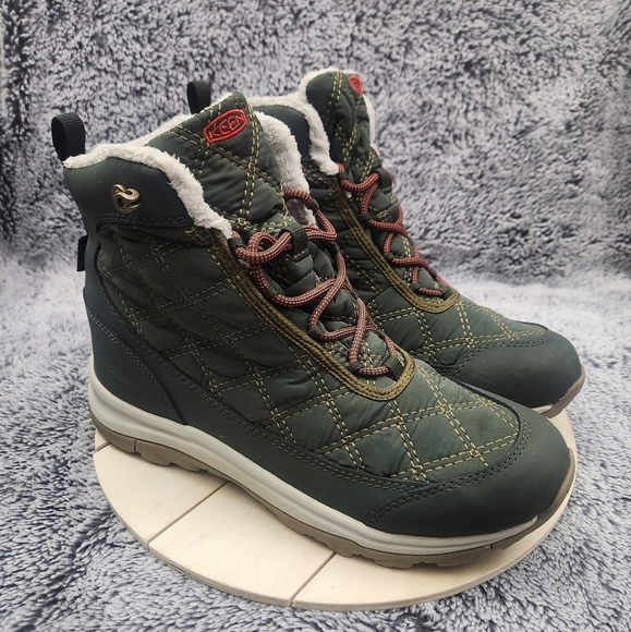 Keen Shoes - KEEN Terradora 2 Wintry Waterproof Rosin / Orange Snow Boots Women's Size 8